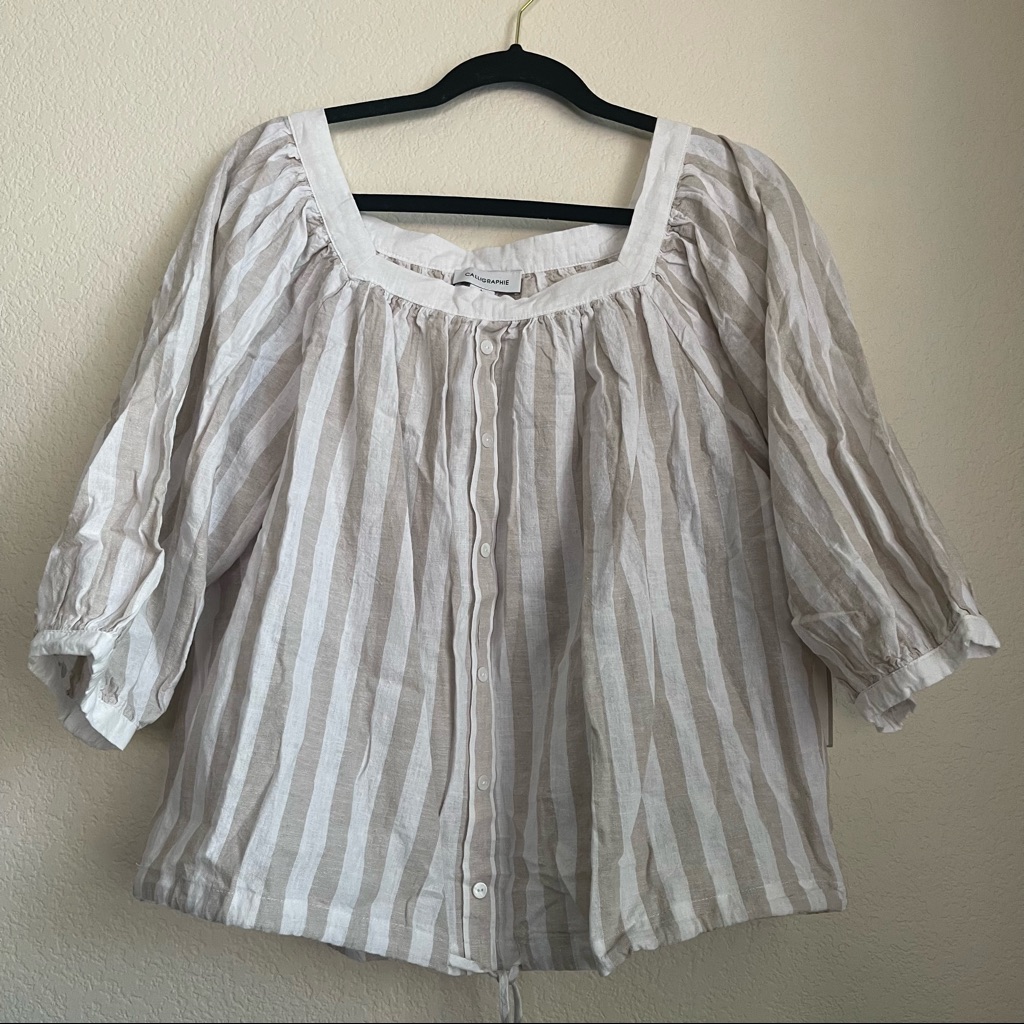 Nwt Calligraphie Drawstring L/S
